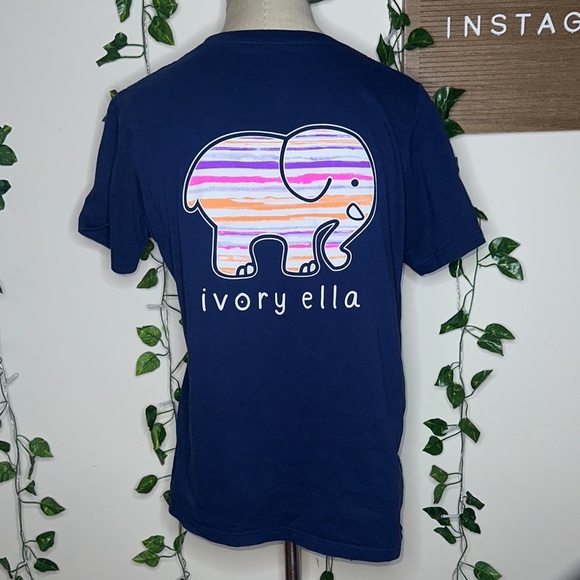 Ivory Ella Elephant Graphic T-Shirt 100% Cotton - Picture 2 of 5